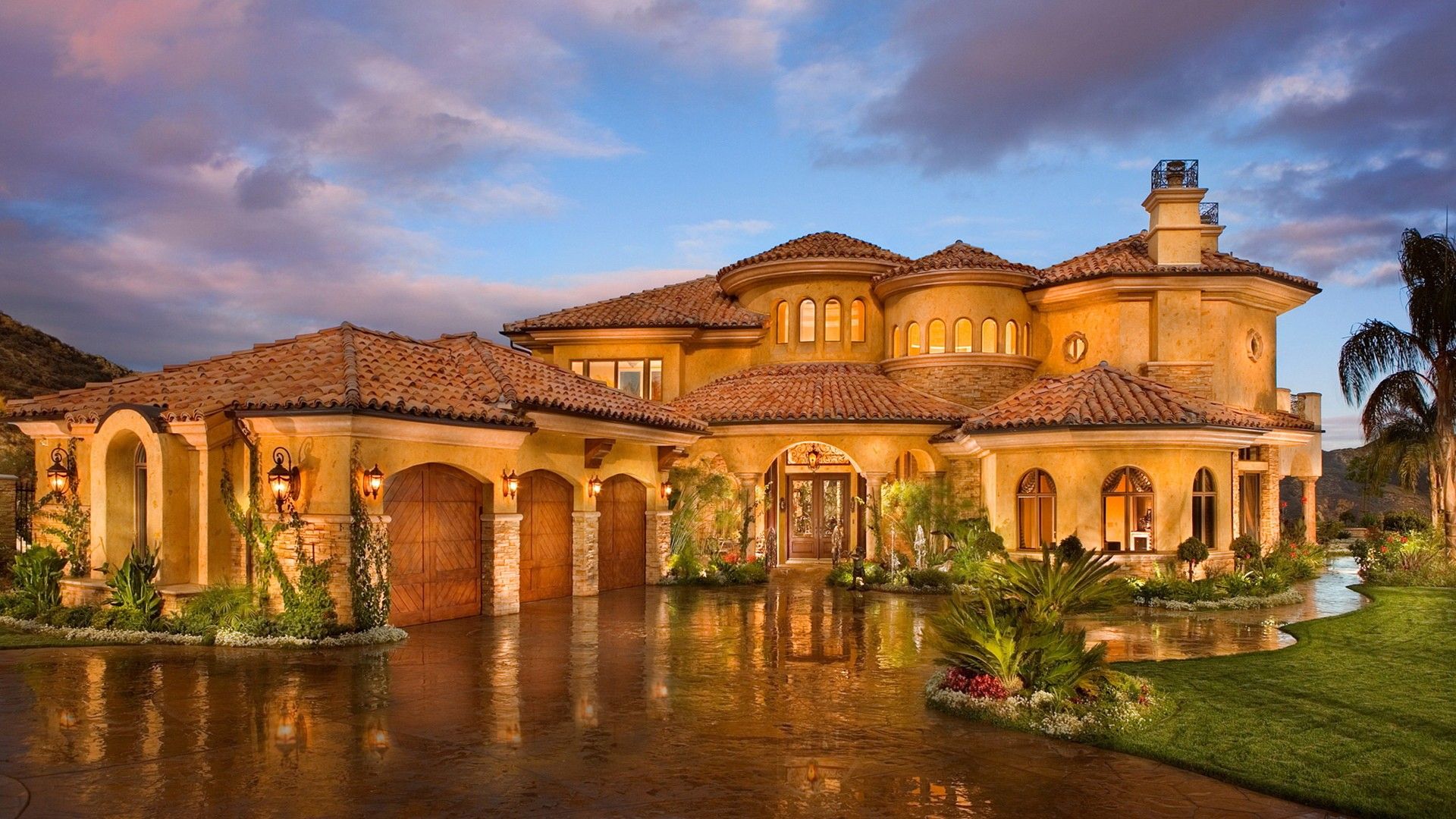 mansion, HDR photography wallpaper