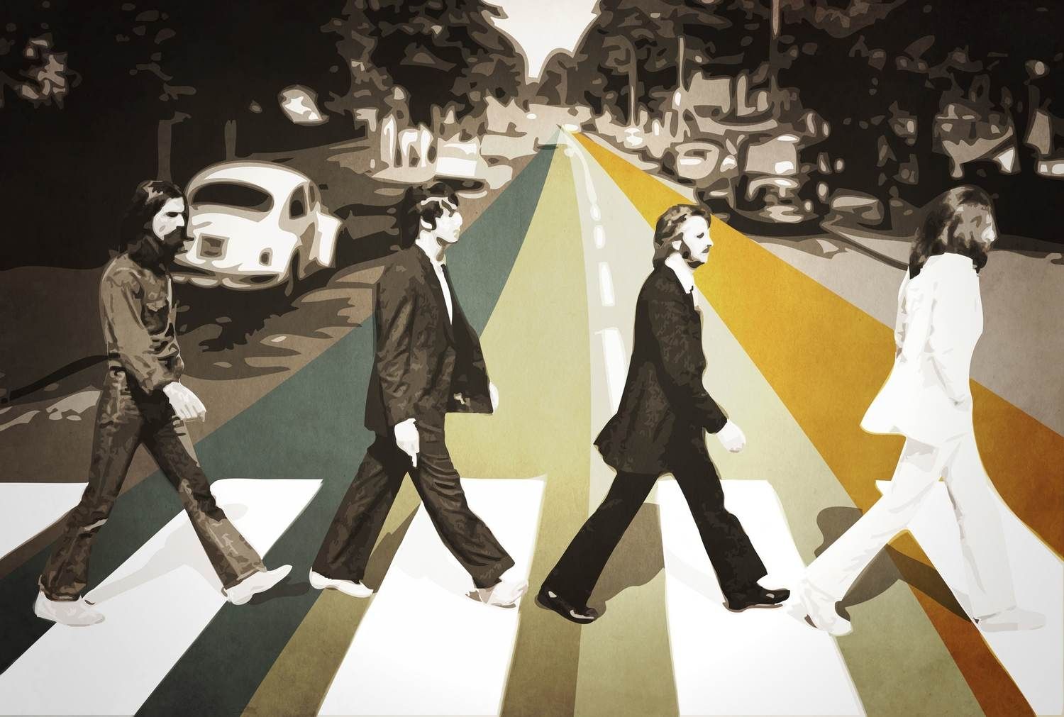 Beatles Abbey Road Wall Mural • Wall Design
