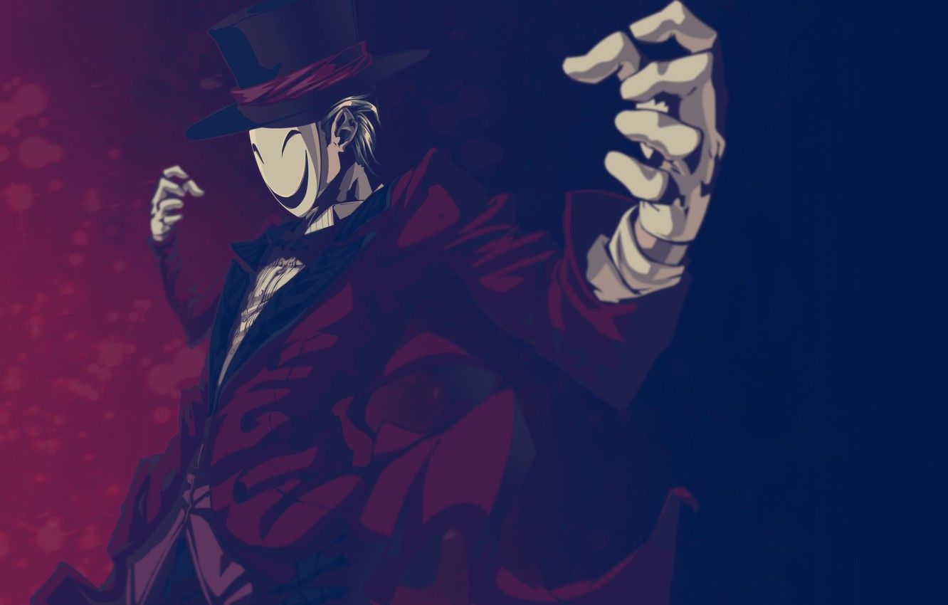 Wallpaper mask, smile., Anime, Kagetane Hiruko, Black Bullet