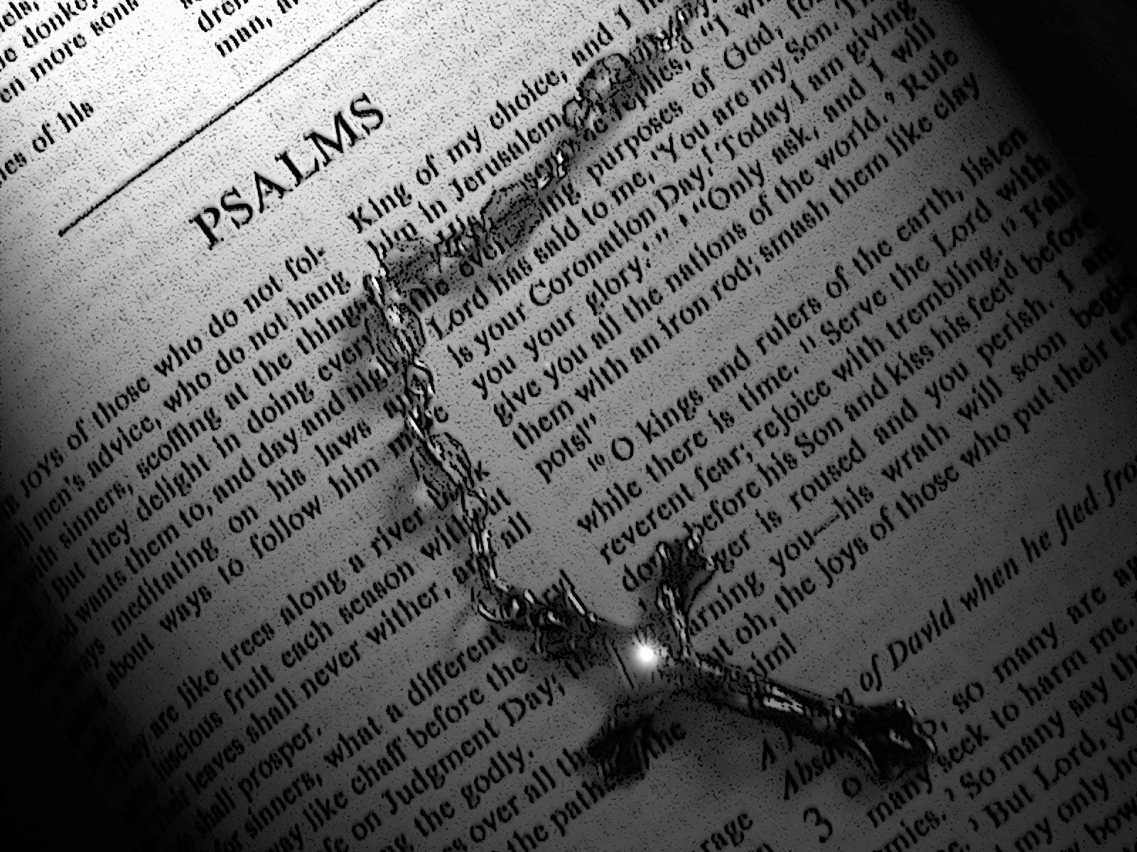 Free photo: Bible book of Psalms Black and White, Prayer