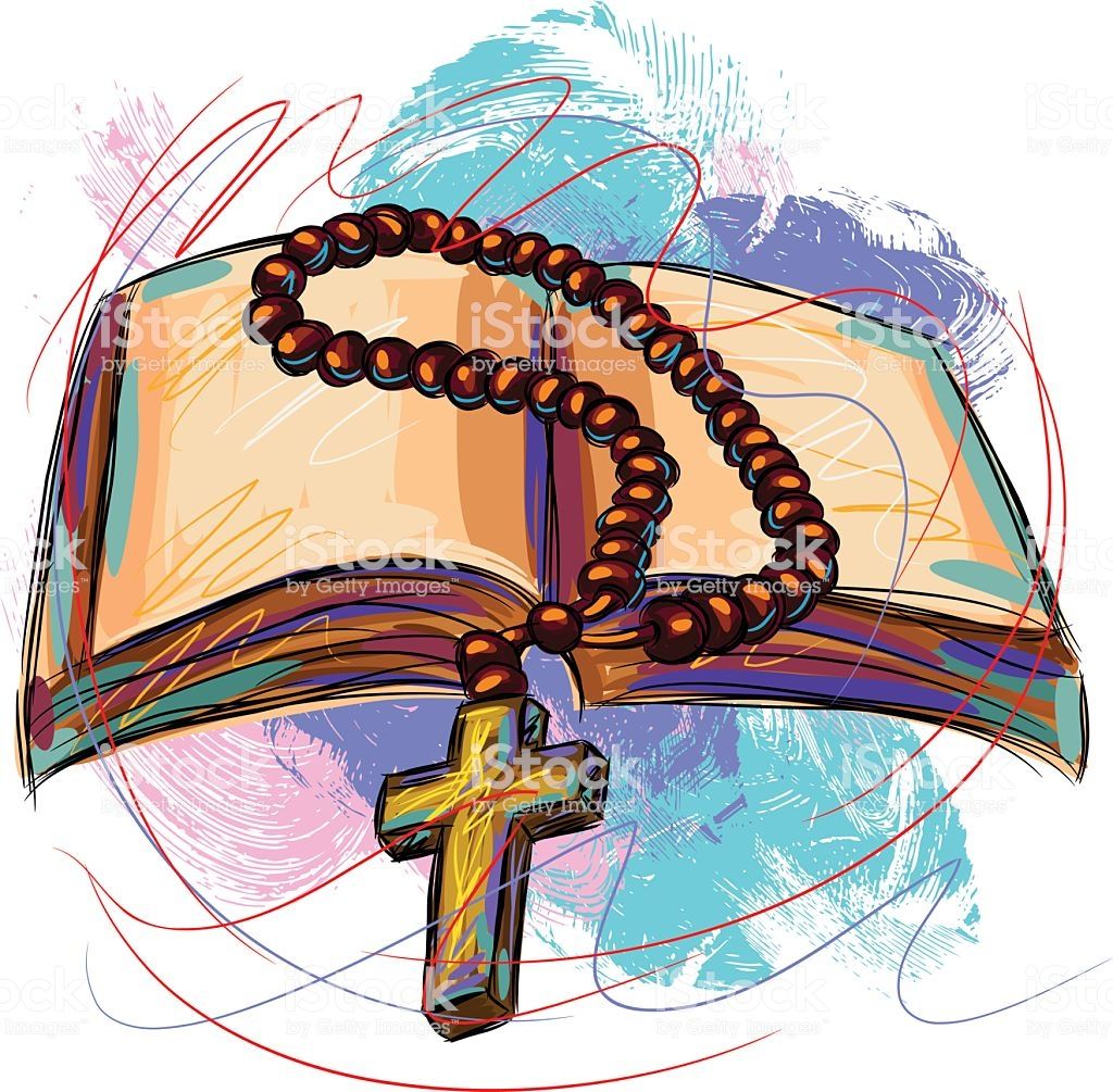 Bible And Rosary Stock Illustration Image Now
