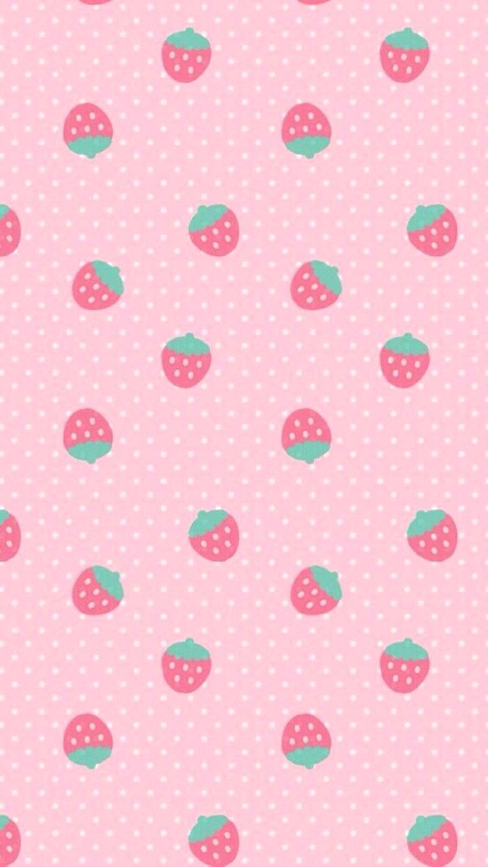 ✿Strawberries iPhone5 Wallpaper. Pattern wallpaper, Pretty