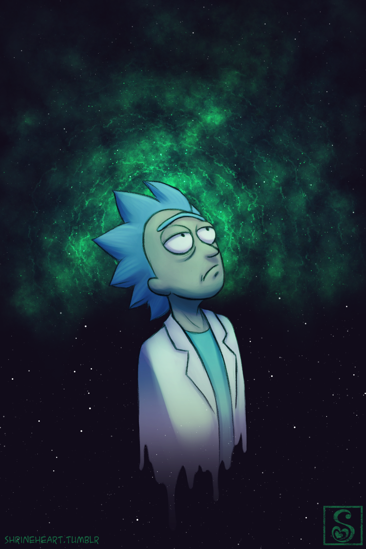 If I could start again A million miles away I. Rick, morty poster
