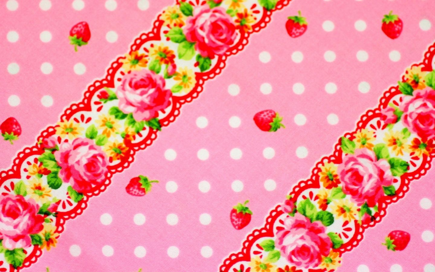 Free download Cute Strawberry Background Cute japanese fabric