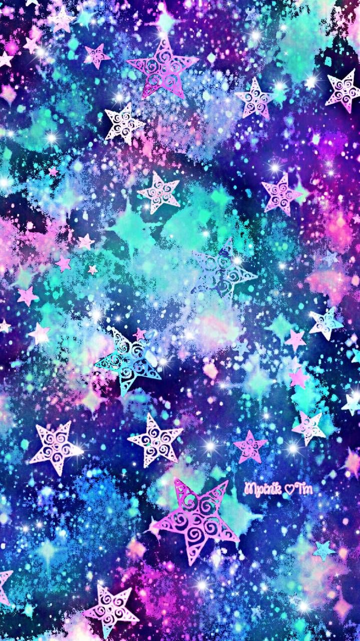Swirly Stars Galaxy Wallpaper #androidwallpaper #iphonewallpaper
