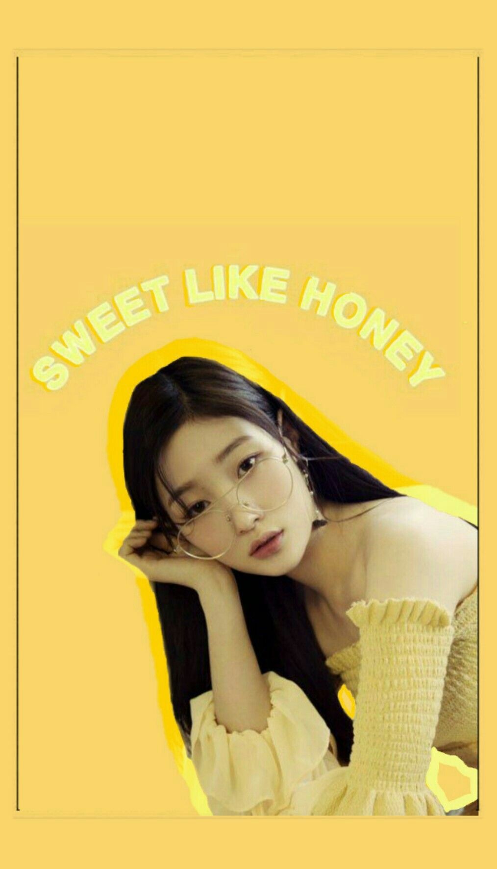DIA // jung chaeyeon ; yellow aesthetic wallpaper cover