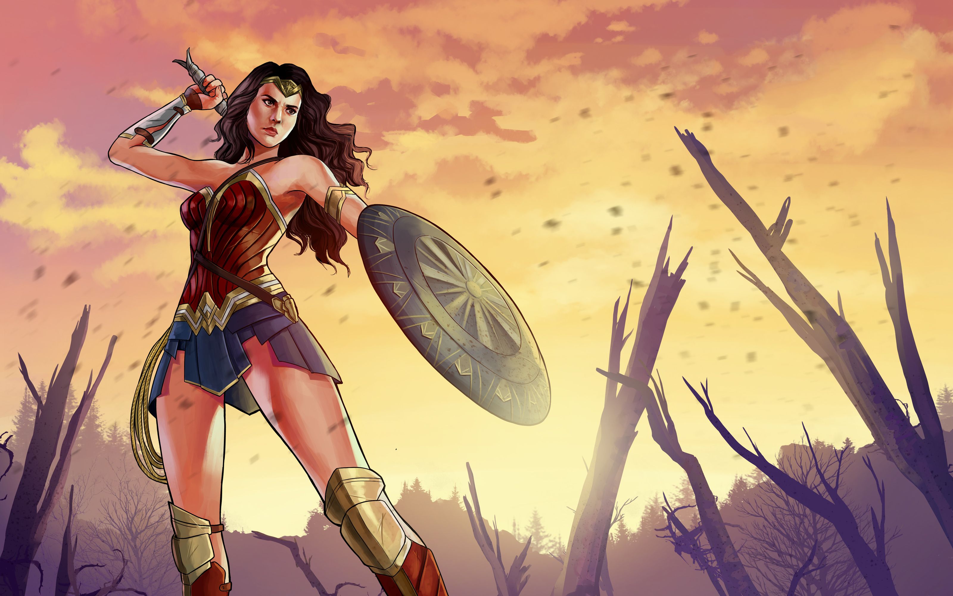 Wonder Woman GTA V Style, HD Superheroes, 4k Wallpaper, Image