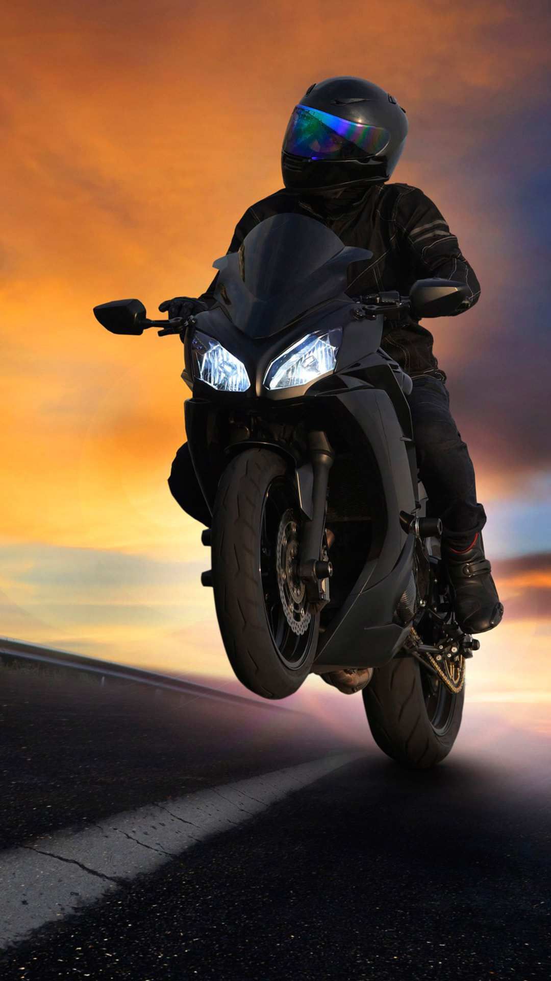 Kawasaki Superbike Black iPhone Wallpaper. Motorcycle