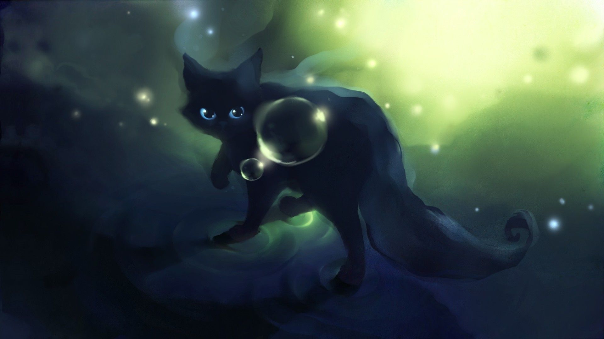 Anime Black Cat Wallpaper Desktop Wallpaper HD Image