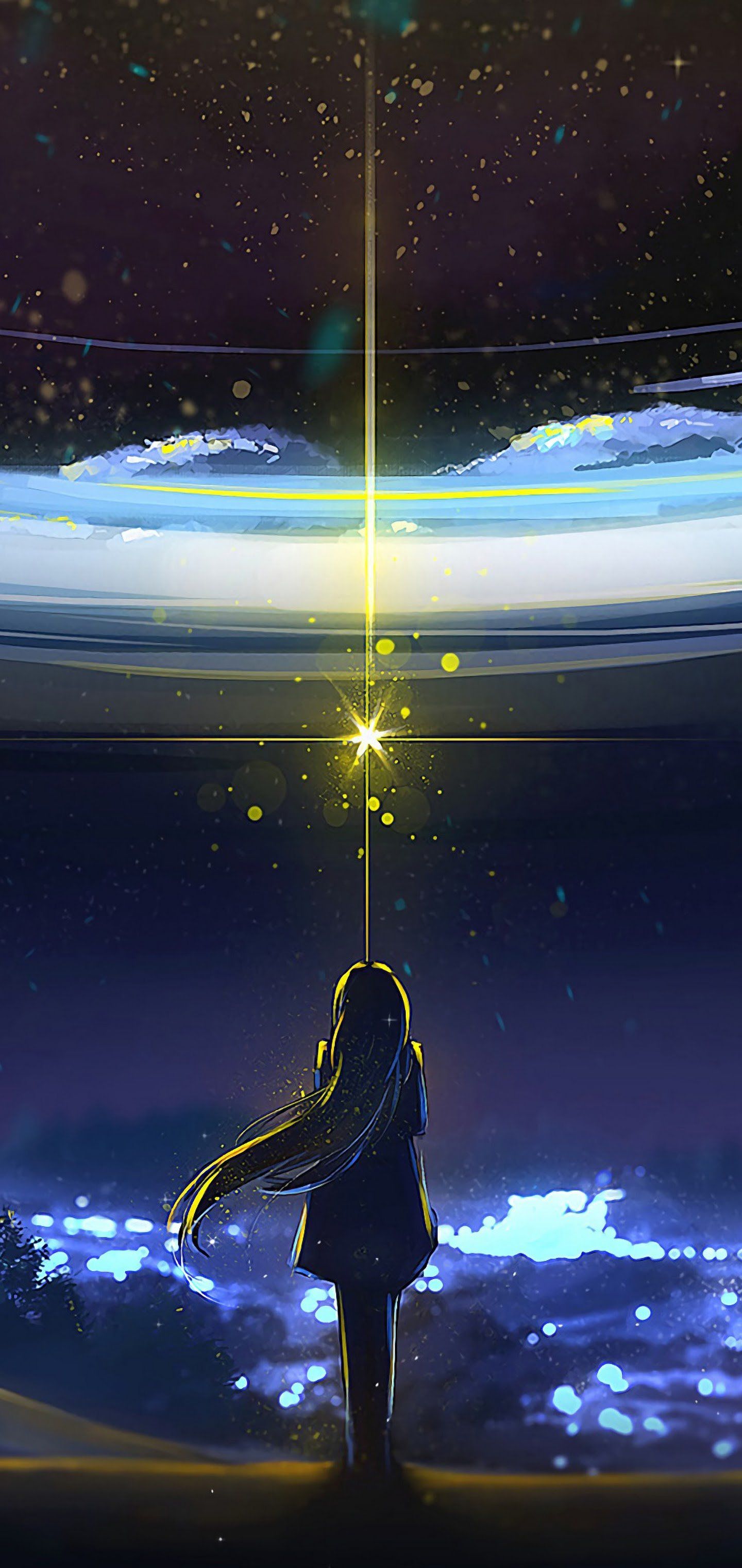 Anime Wallpaper Night Sky Galaxy