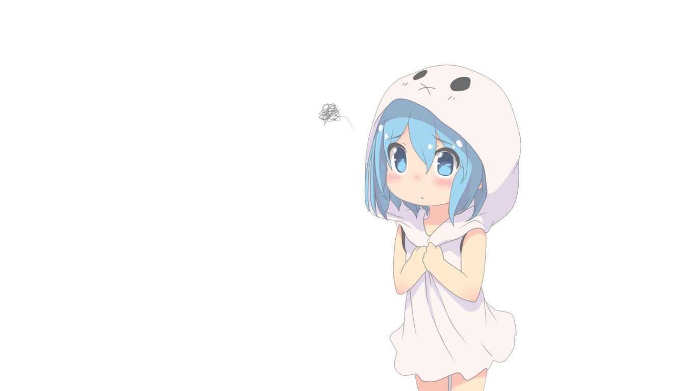 Cute Anime Little Girl HD Wallpaper (1366x768)