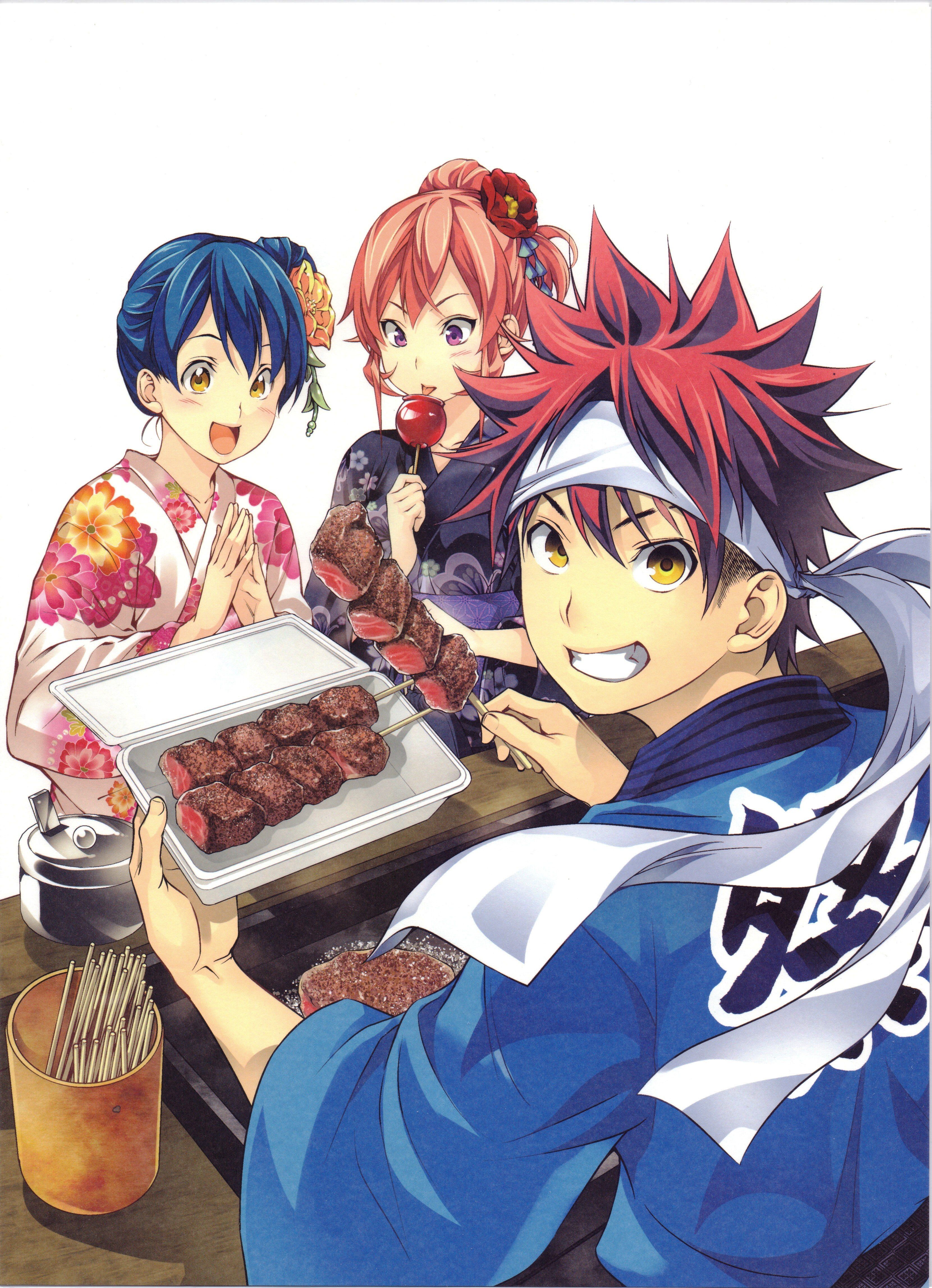 HD desktop wallpaper: Anime, Sōma Yukihira, Megumi Tadokoro, Food Wars:  Shokugeki No Soma, Kojirō Shinomiya download free picture #1006350