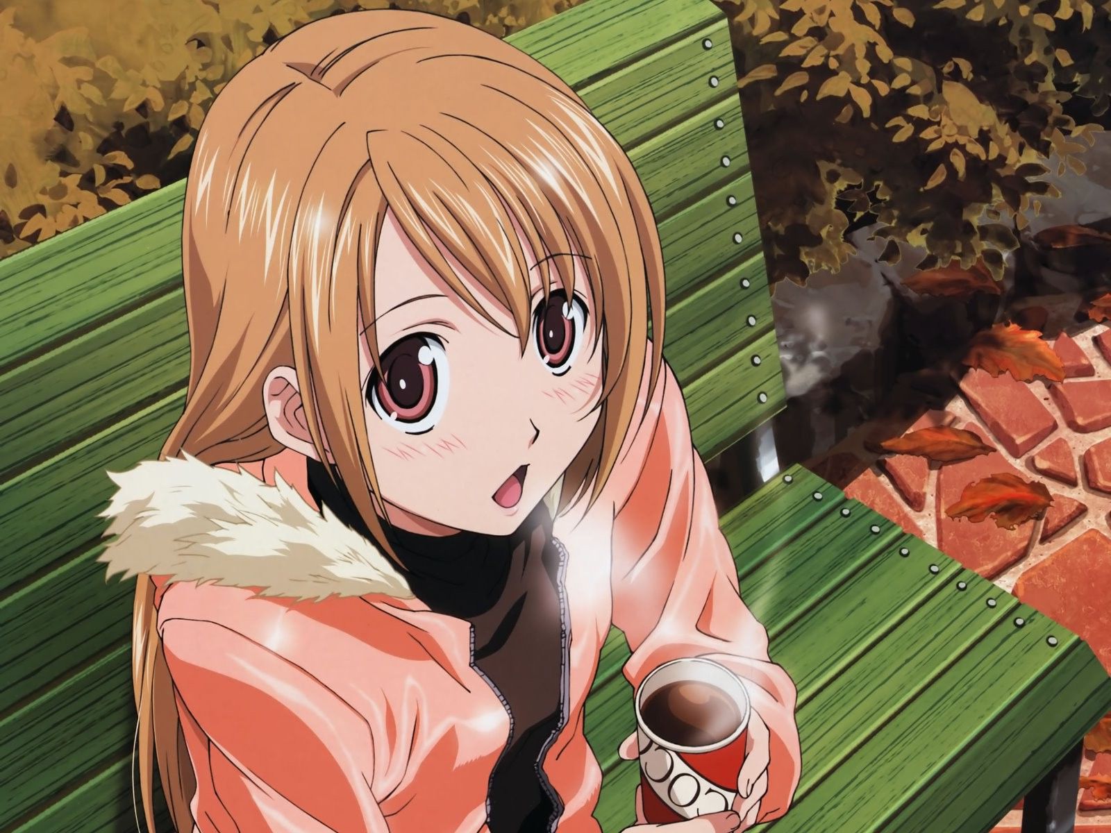 anime Girls, Fall, Coffee Wallpaper HD / Desktop and Mobile