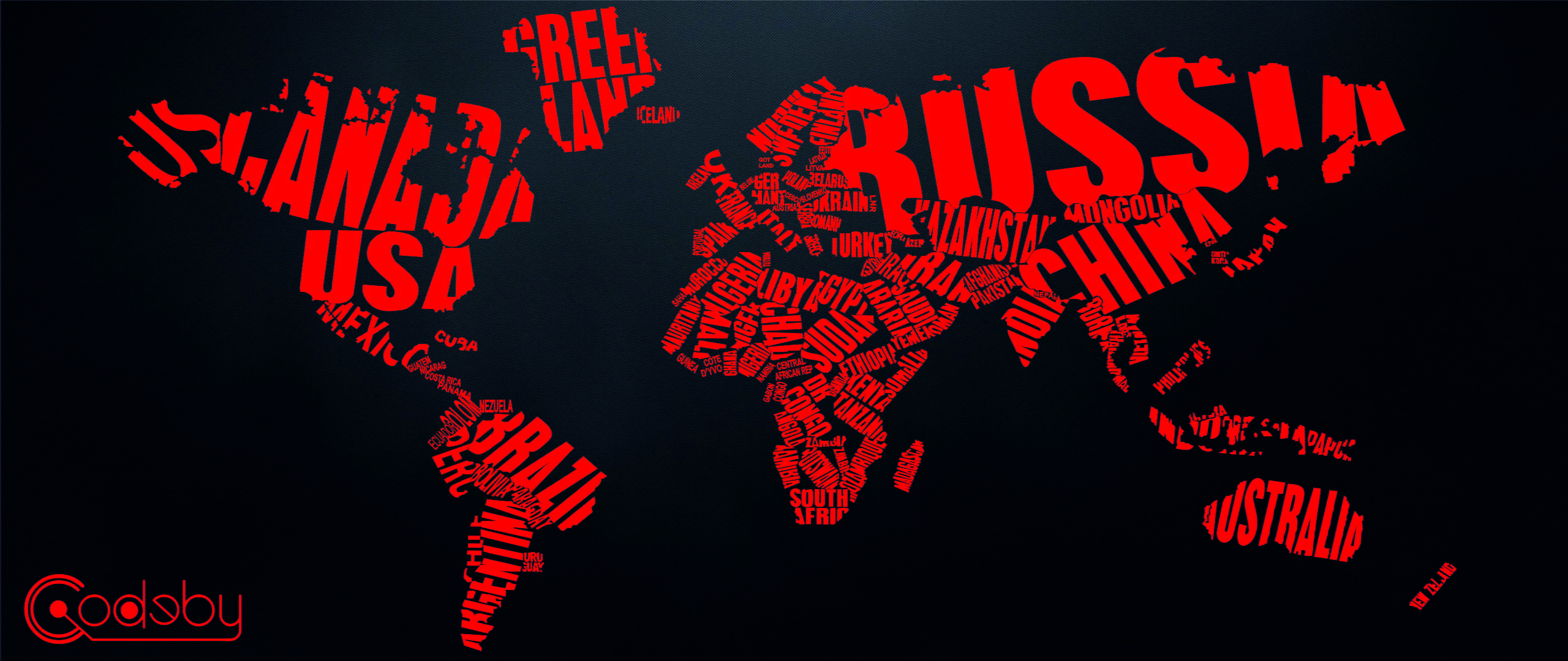 Red map word cloud, codeby, world map HD wallpaper