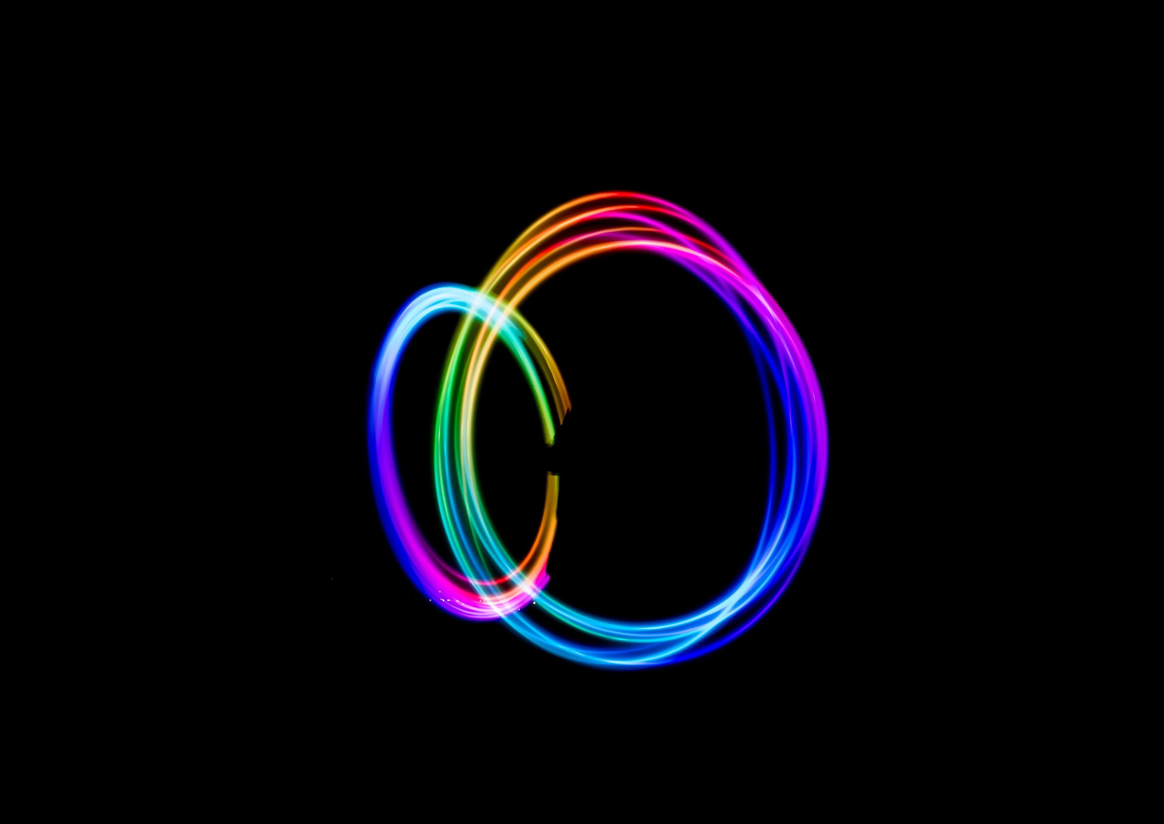 Round ring light, Circle, Hand, Light HD wallpaper