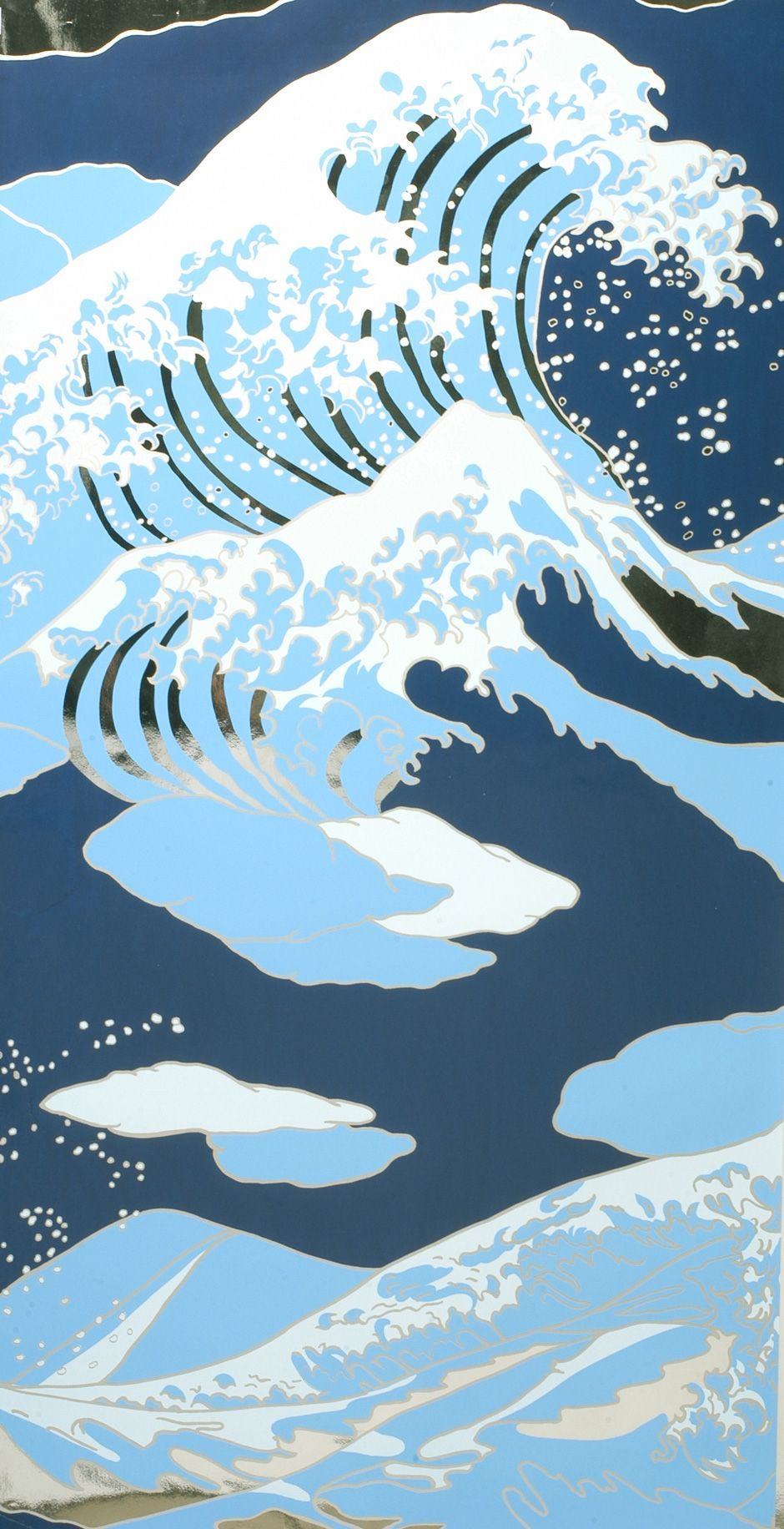 Flavor Paper Onda The Great Wave off Kanagawa Wallpaper Nightshades. Abstract wallpaper, Wallpaper, Great wave