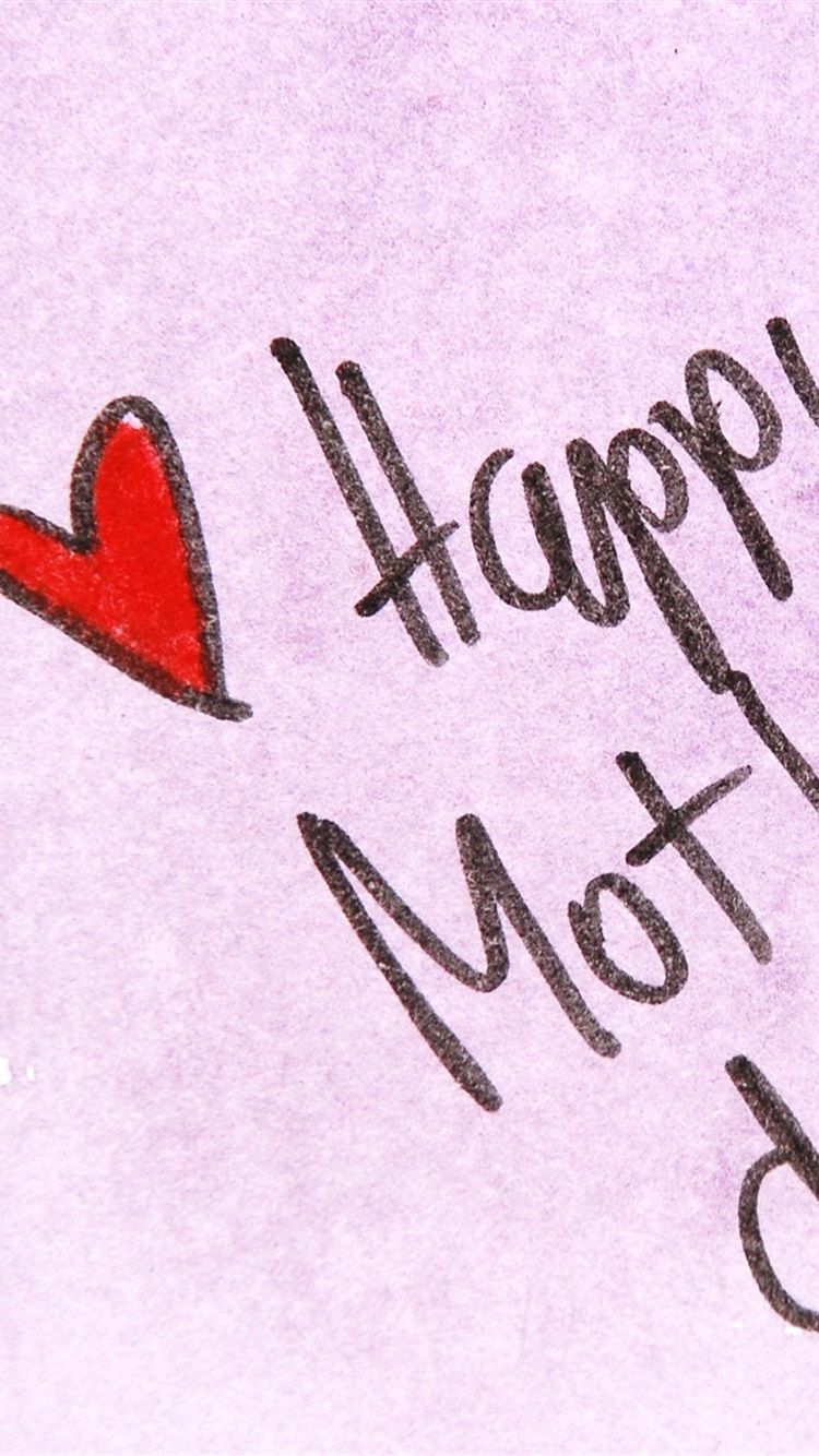 Happy Mother's Day, Pen, Love Hearts 750x1334 IPhone 8 7 6 6S