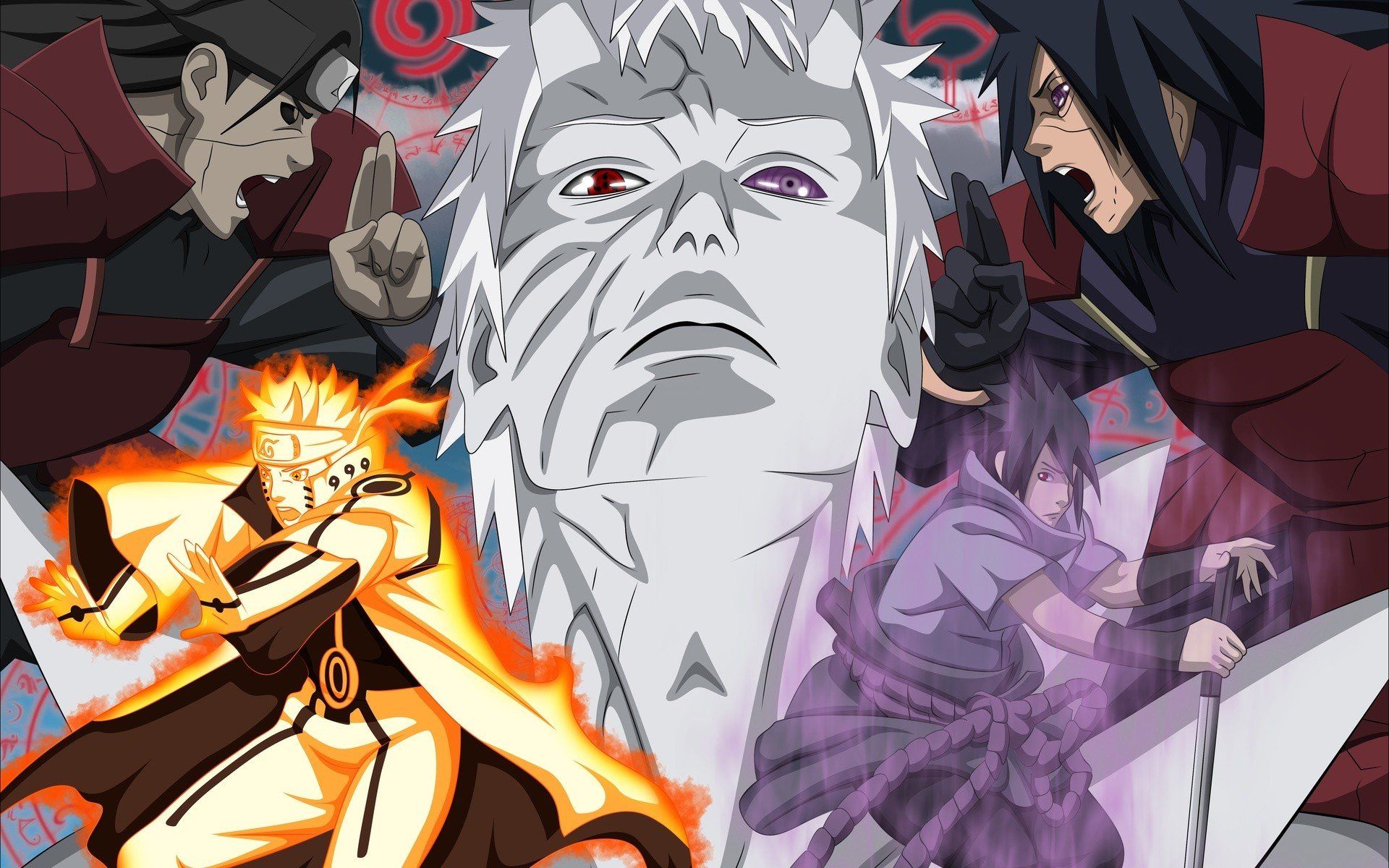 anime, Naruto Shippuuden, Uzumaki Naruto, Uchiha Madara, Uchiha