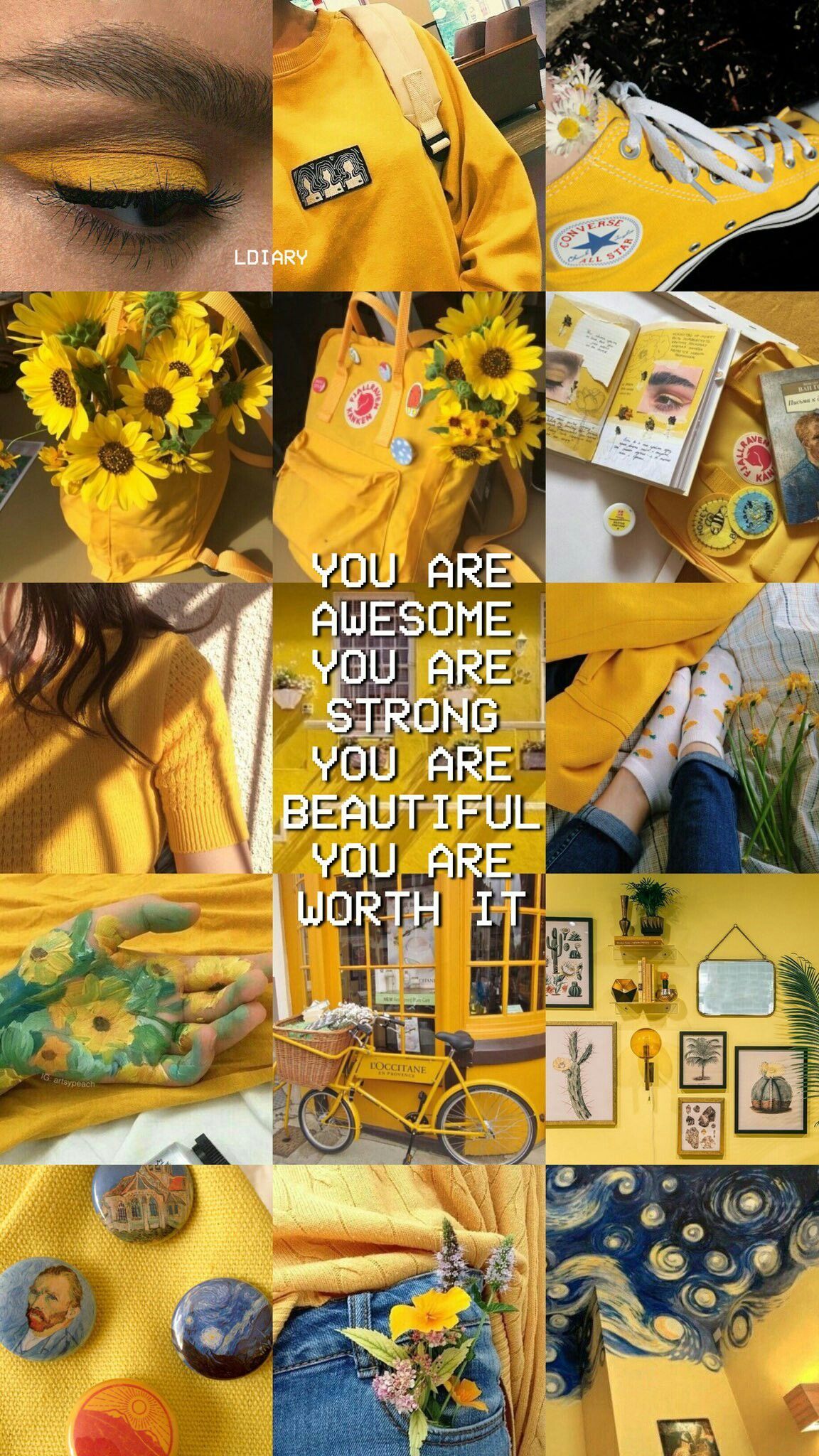 Book. Aesthetic collage, Yellow aesthetic