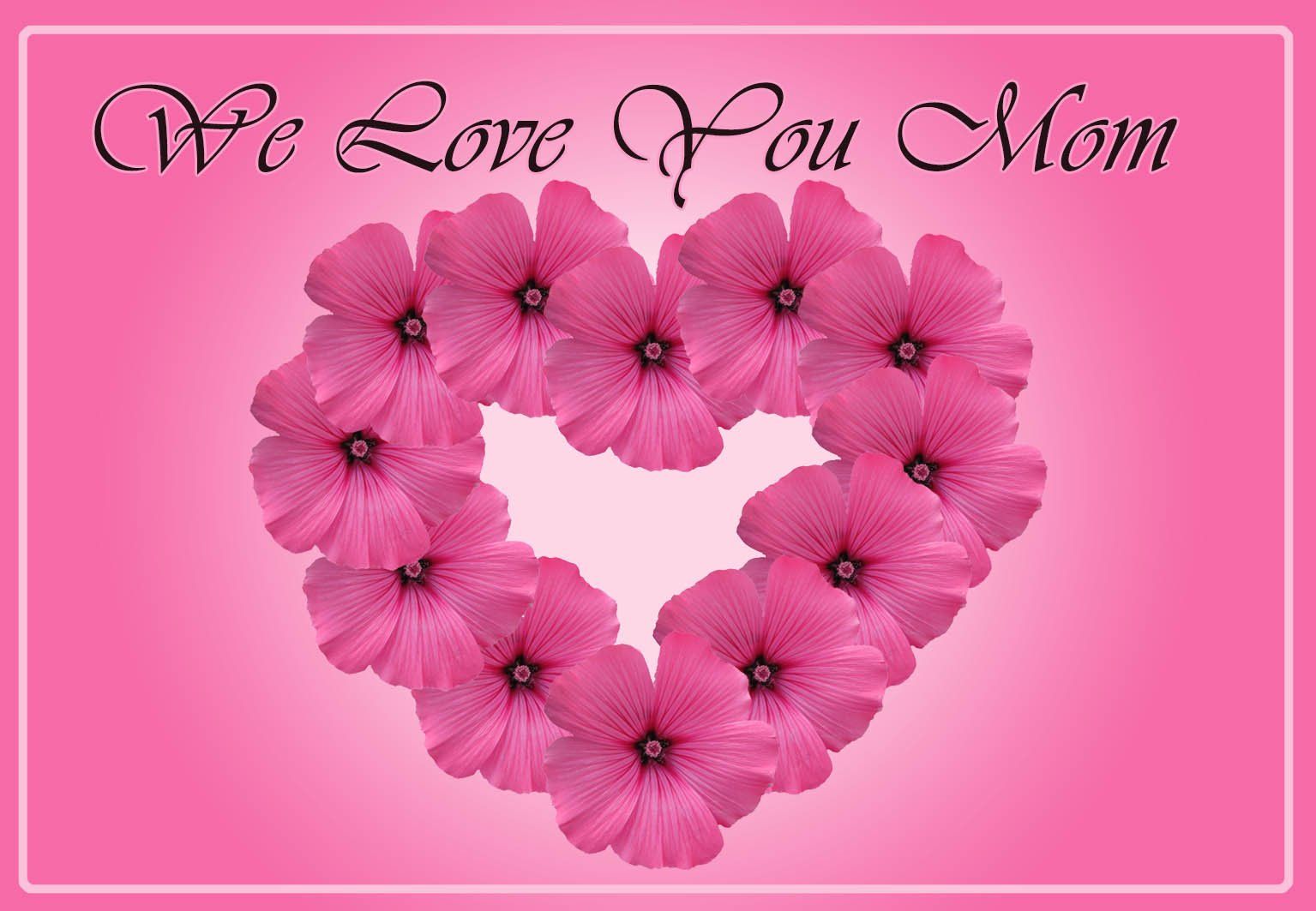Happy Mother's Day Flowers And Hearts Wallpaper