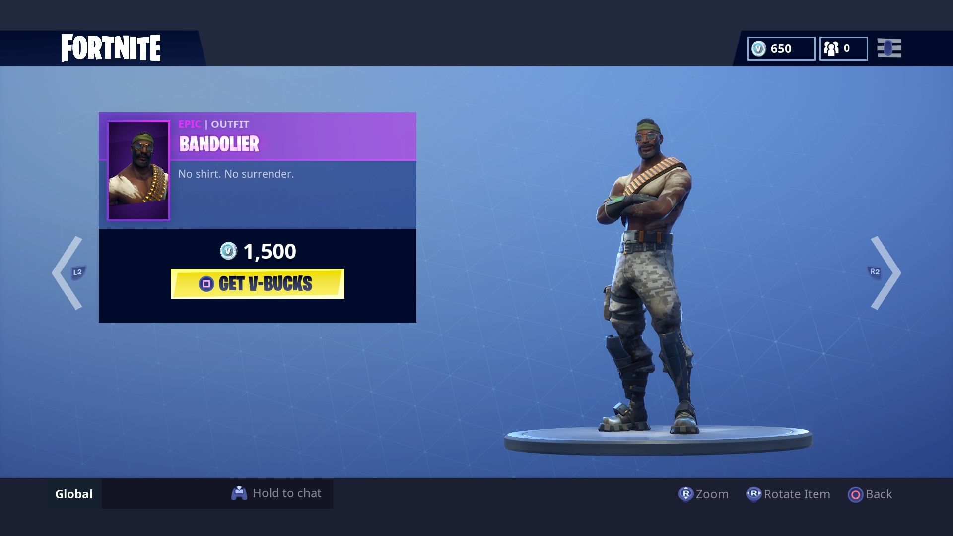 Fortnite Bandolier Skin Wallpaper 65203 1920x1080px