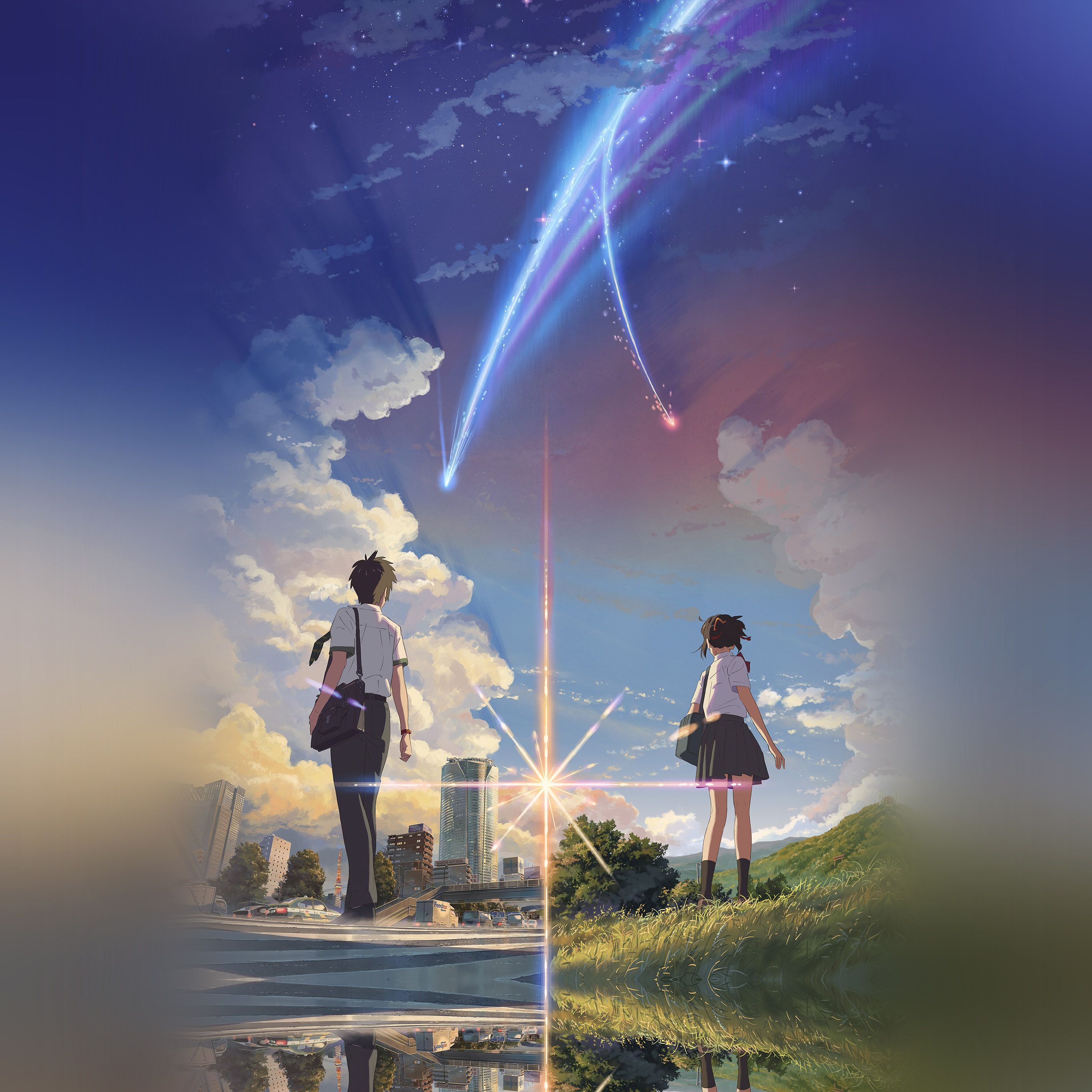 Anime Film Yourname Sky Illustration Art Wallpaper