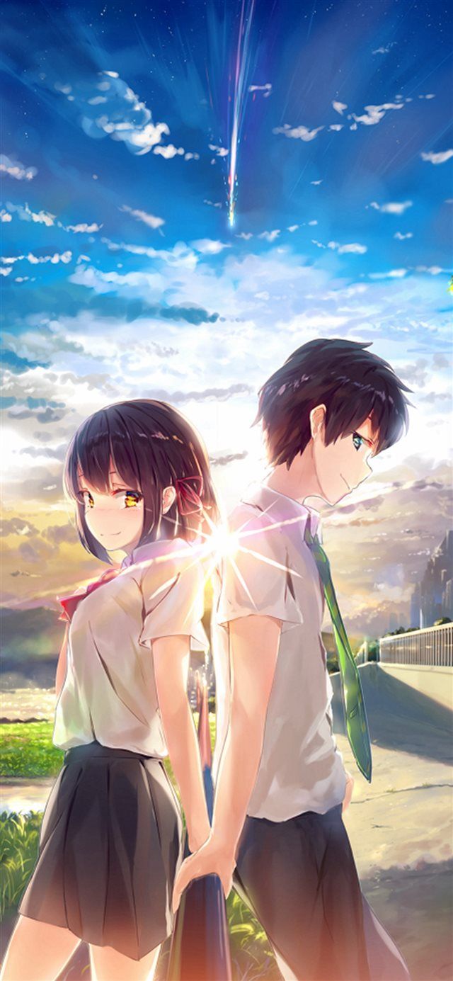 Anime Yourname Sky Illustration Art iPhone X Wallpaper Free Download