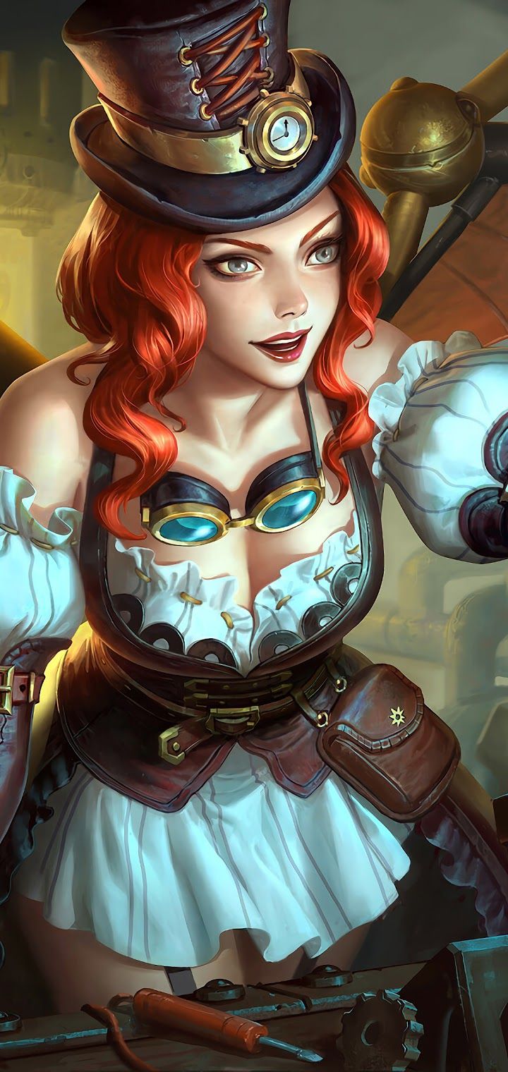 Alice Steam Glider Skin Mobile Legends 4K Wallpaper