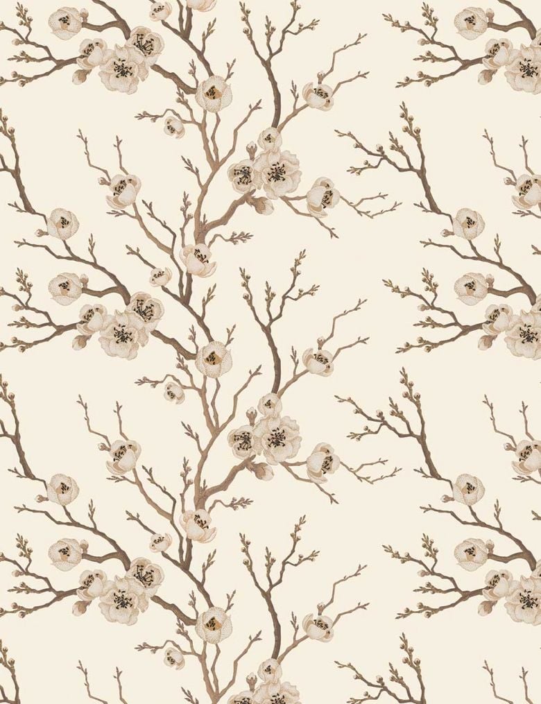 Japanese Floral Tree Wallpaper. FEATHR™