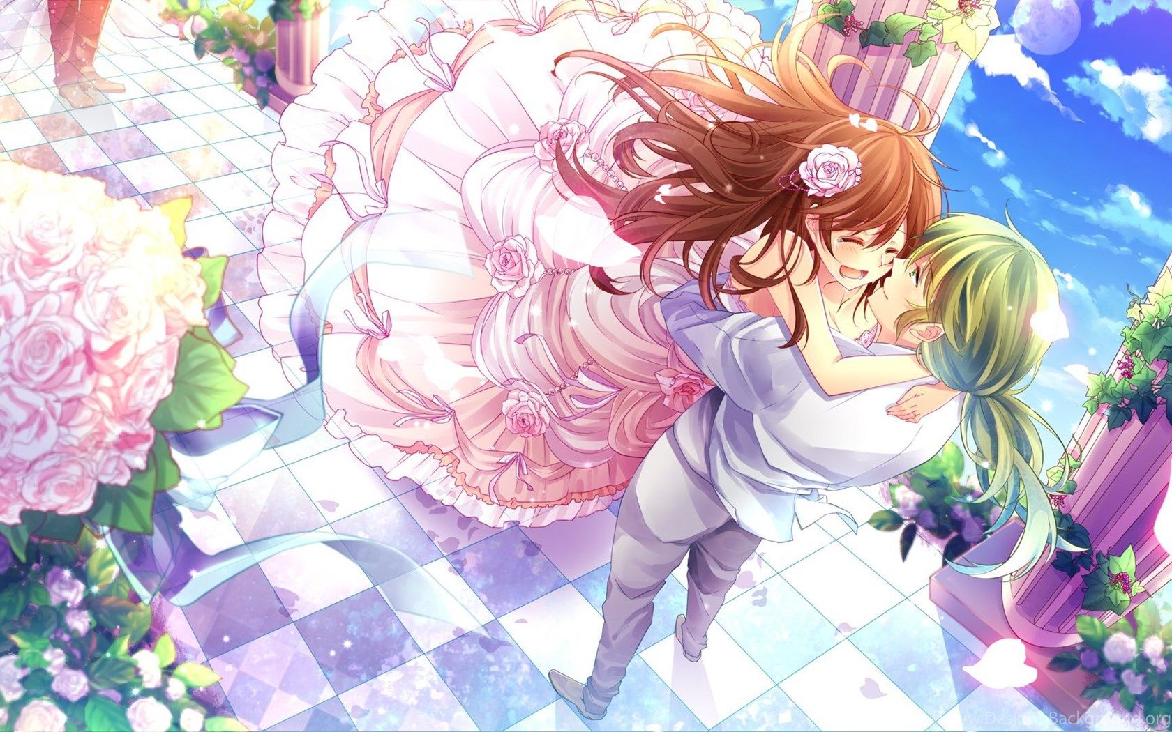 Uta No Prince Sama Couple Anime Series Flower Wallpaper