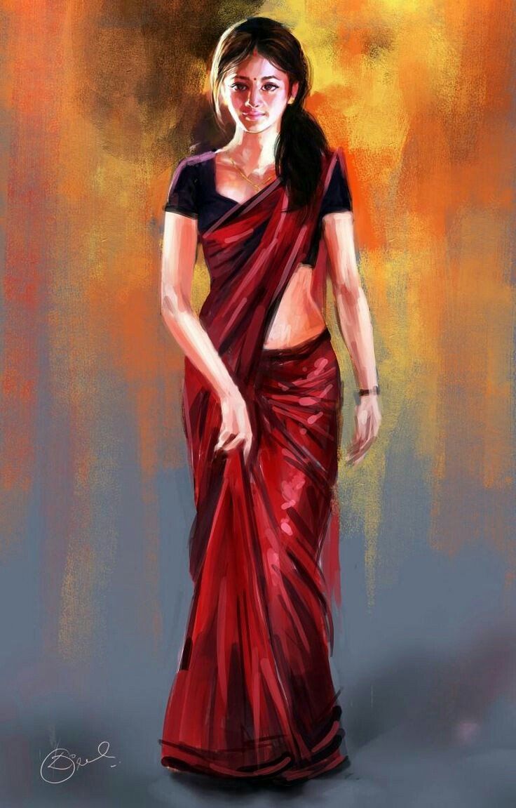 Indian Women Oil Painting Wallpapers Wallpaper Cave