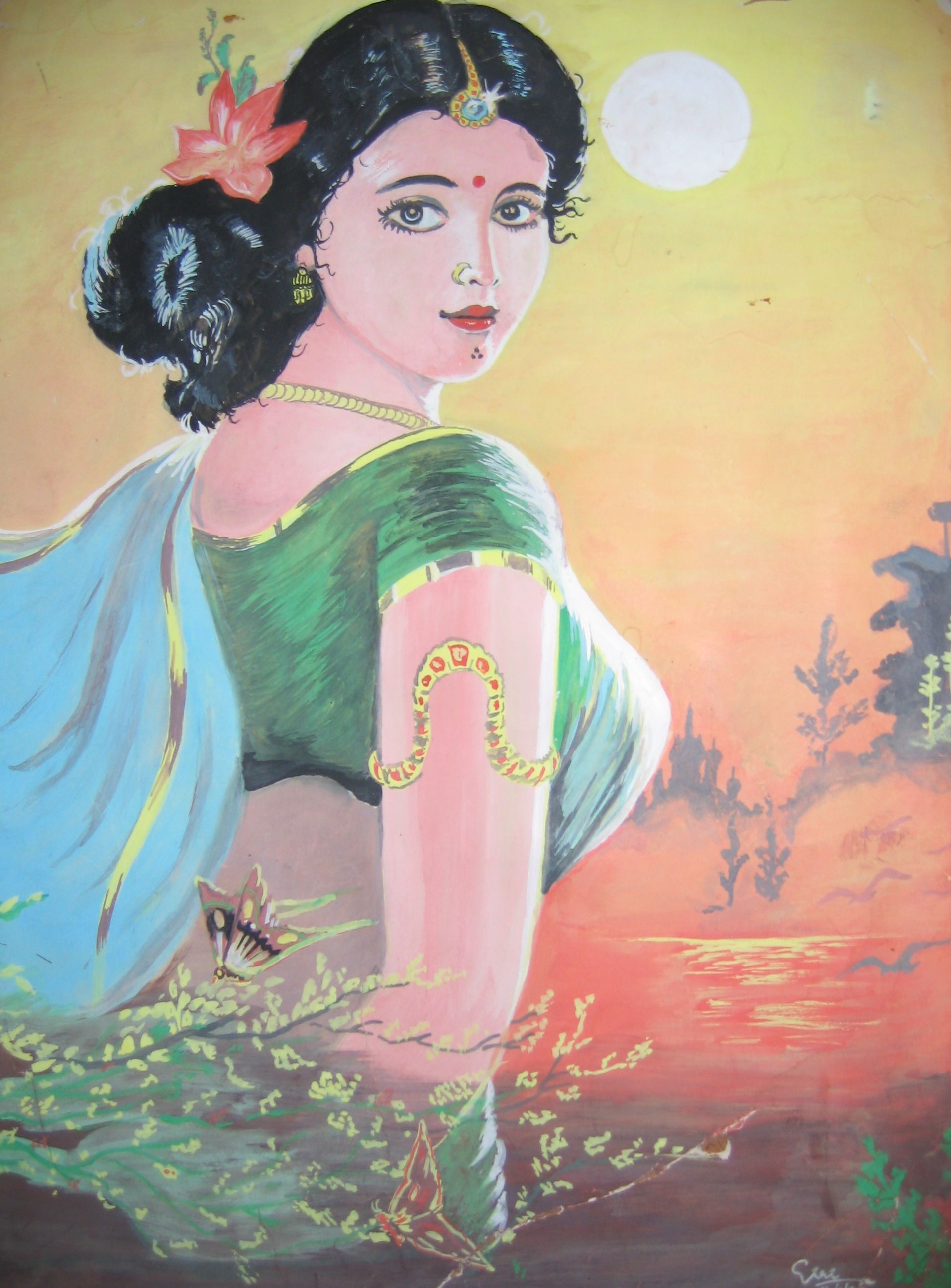 Indian Girl paintings