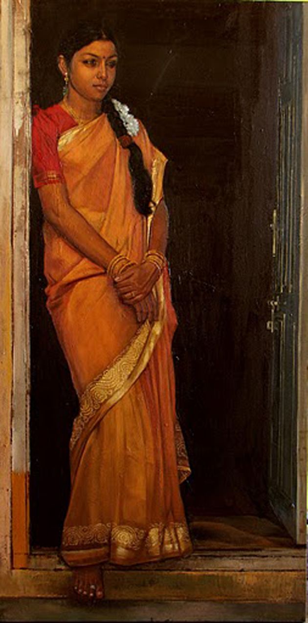 Indian Woman Painting Image. Explore