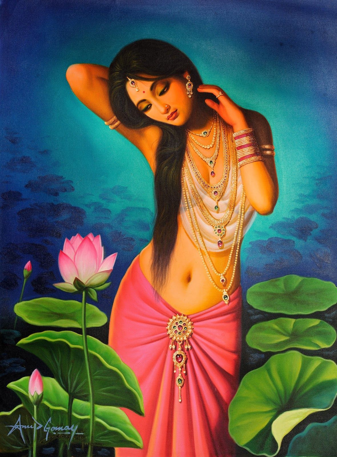 Most Beautiful Indian Women Paintings of All Times Art
