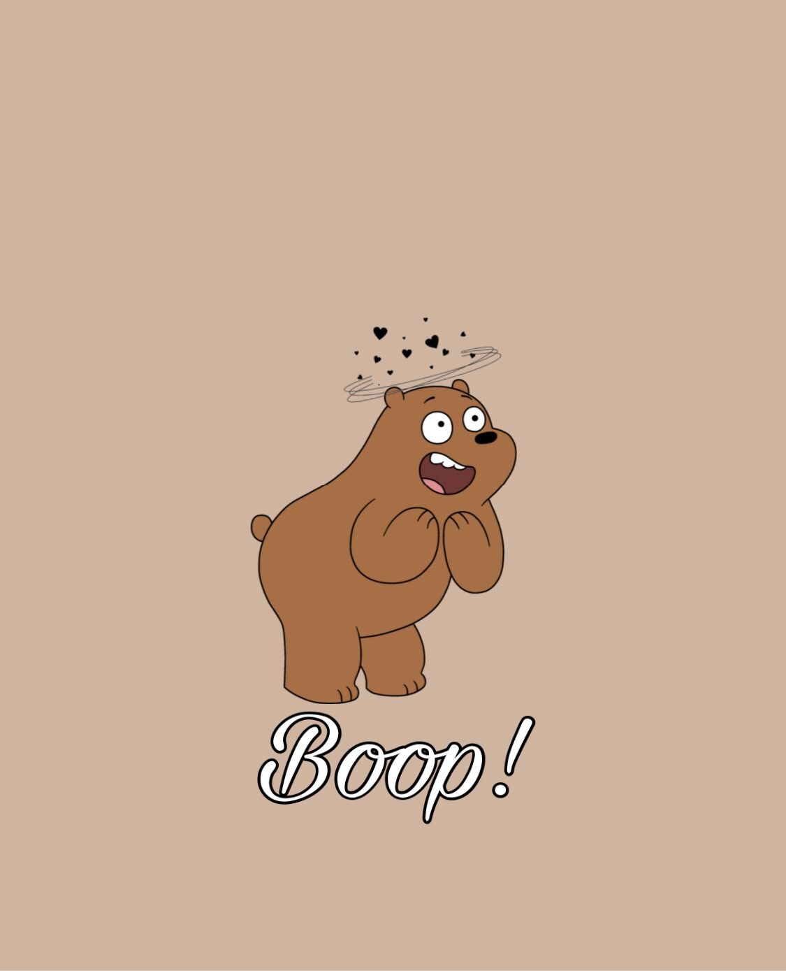 we Bare Bears Grizzly Bear iPhone Wallpaper