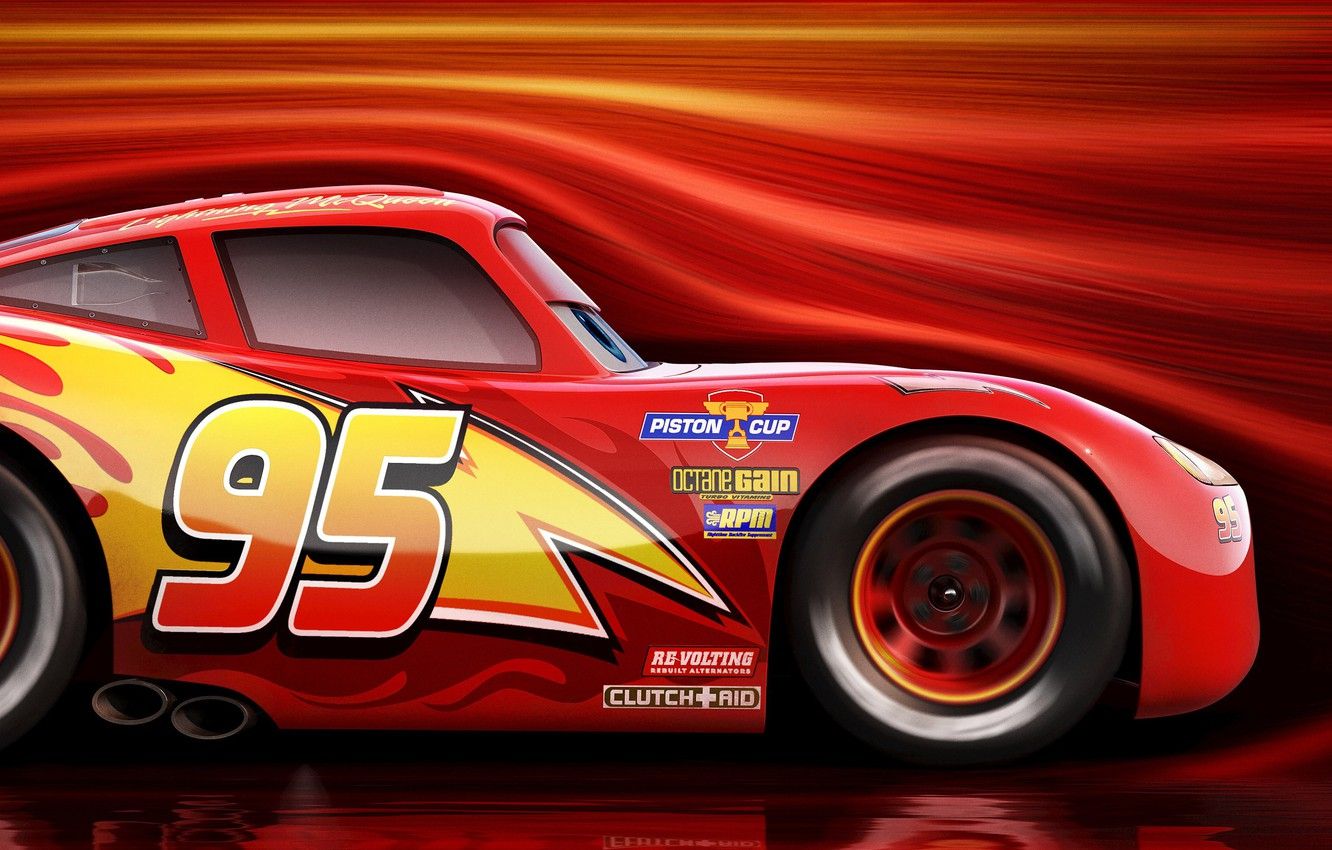 Wallpaper car, red, Disney, Cars, race, speed, animated film