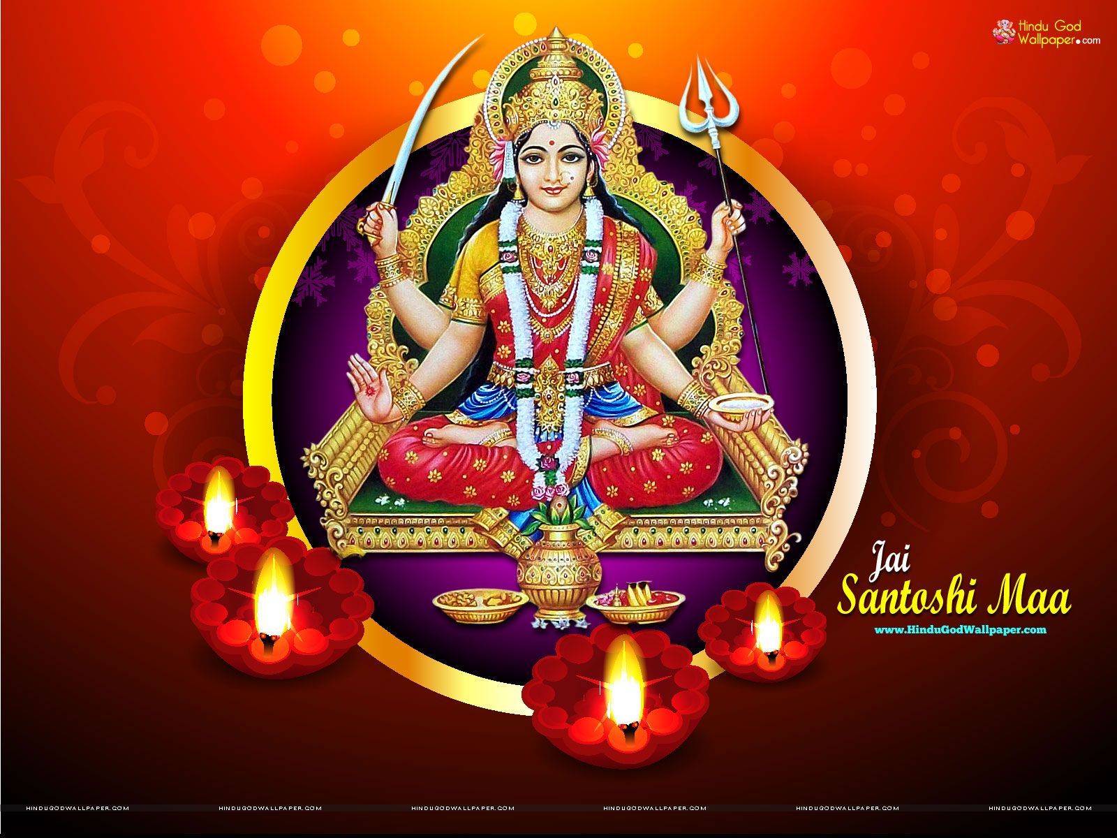 Santoshi Maa HD Quality Wallpaper Download. Wallpaper downloads