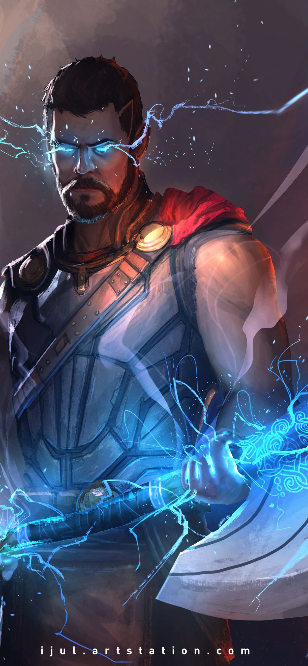 Thor Avengers 4 Artwork iPhone XS MAX HD 4k Wallpaper