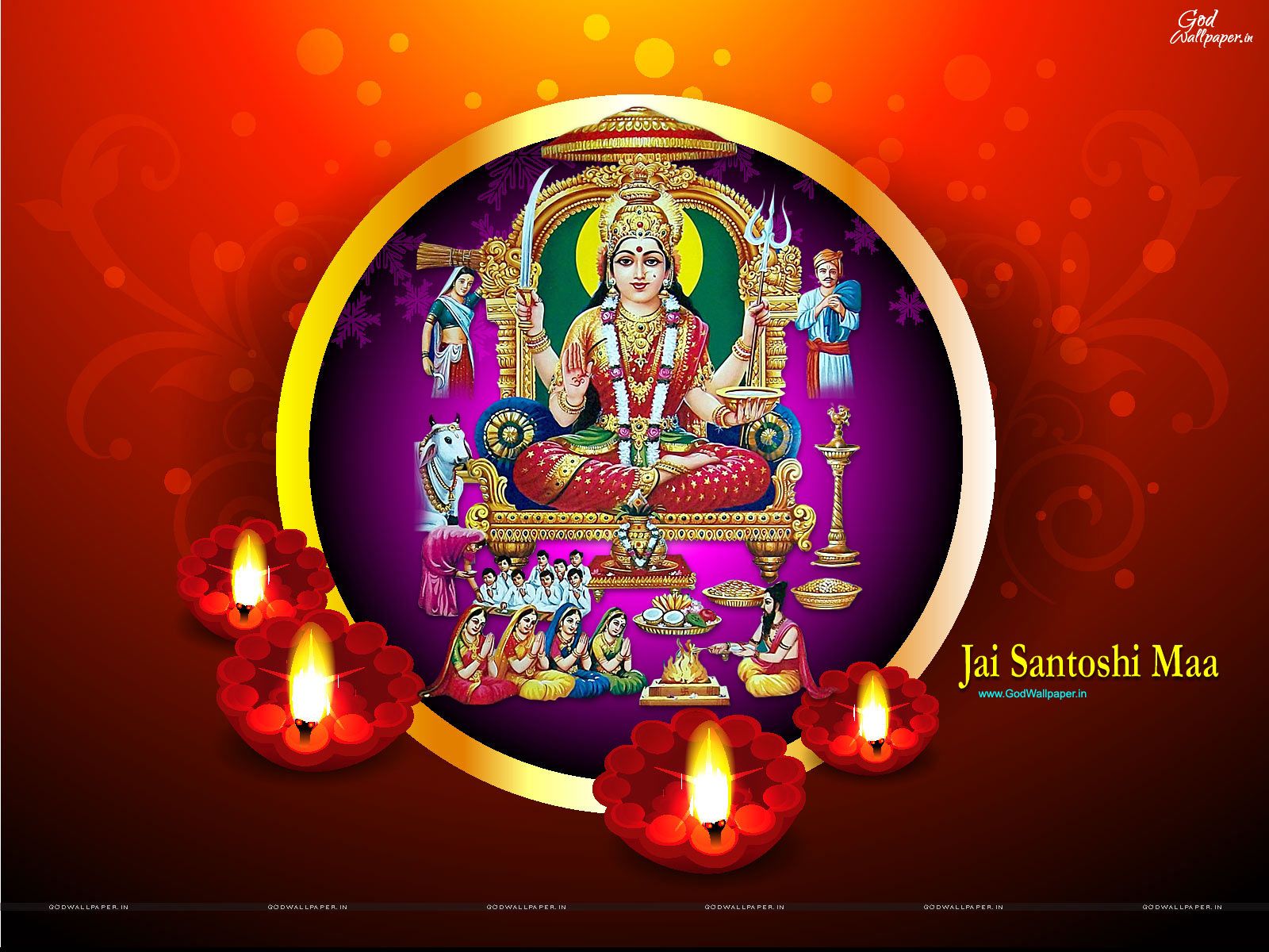 Santoshi Maa HD Wallpaper Free Download