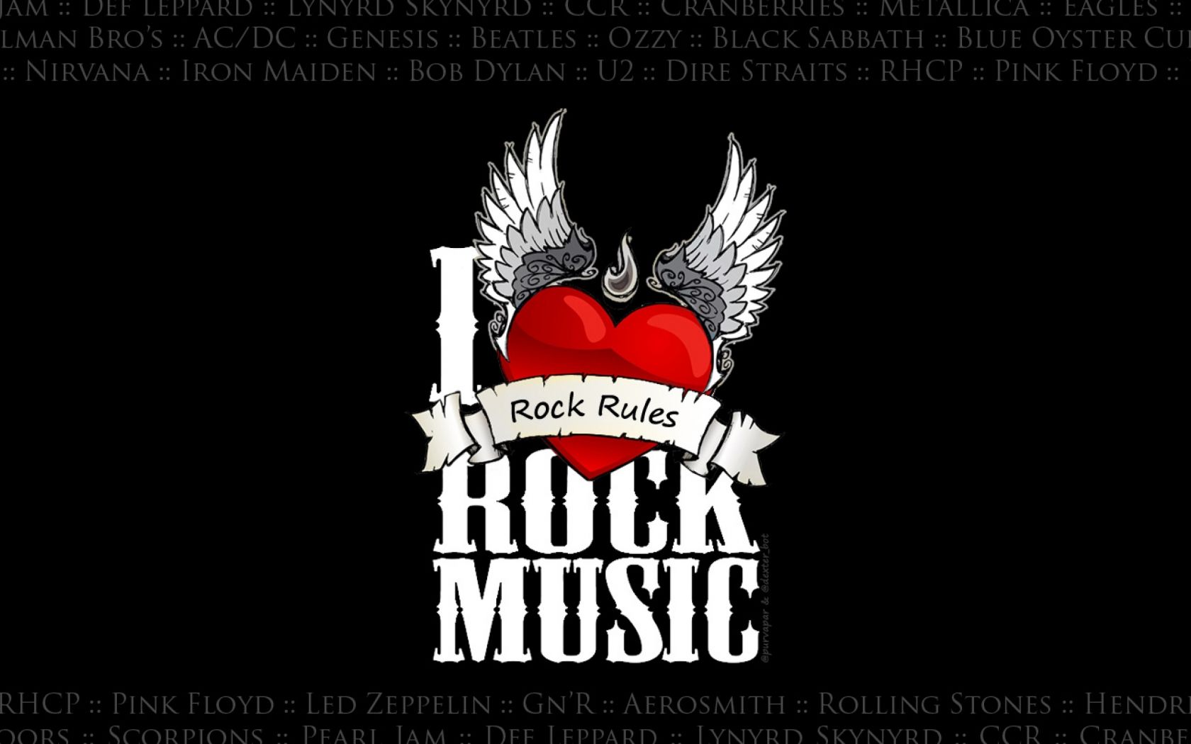 Free download I Love Rock Music Full HD Wallpaper for Desktop