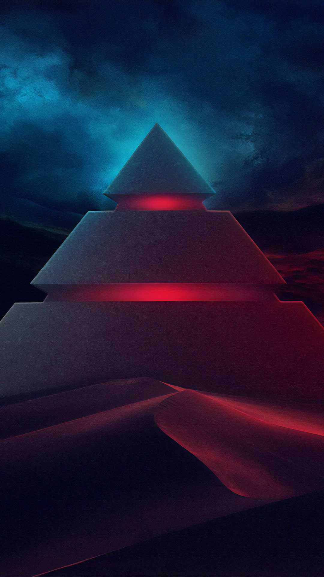 Pyramid Digital Art 4k Mobile Wallpaper (iPhone, Android, Samsung, Pixel, Xiaomi)