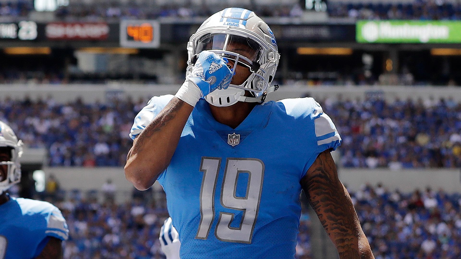 Download Cool Detroit Lions Poster Kenny Golladay Wallpaper