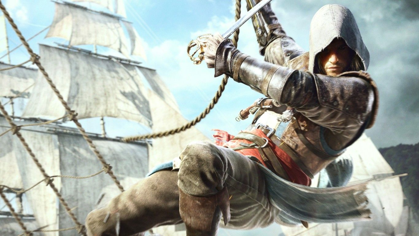 Edward Kenway In Assassins Creed 4 1366x768 Resolution HD