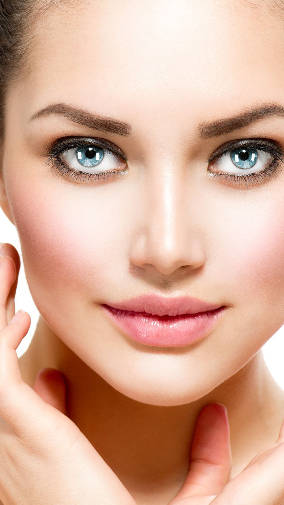 Desktop Wallpaper Girls Makeup Nose Face Beautiful Lips 1080x1920