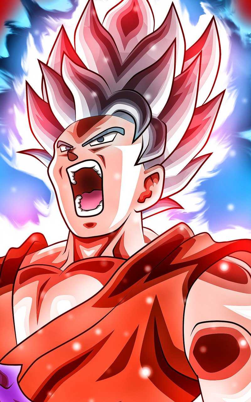 Goku Kaioken 4K HD Wallpaper (800x1280)