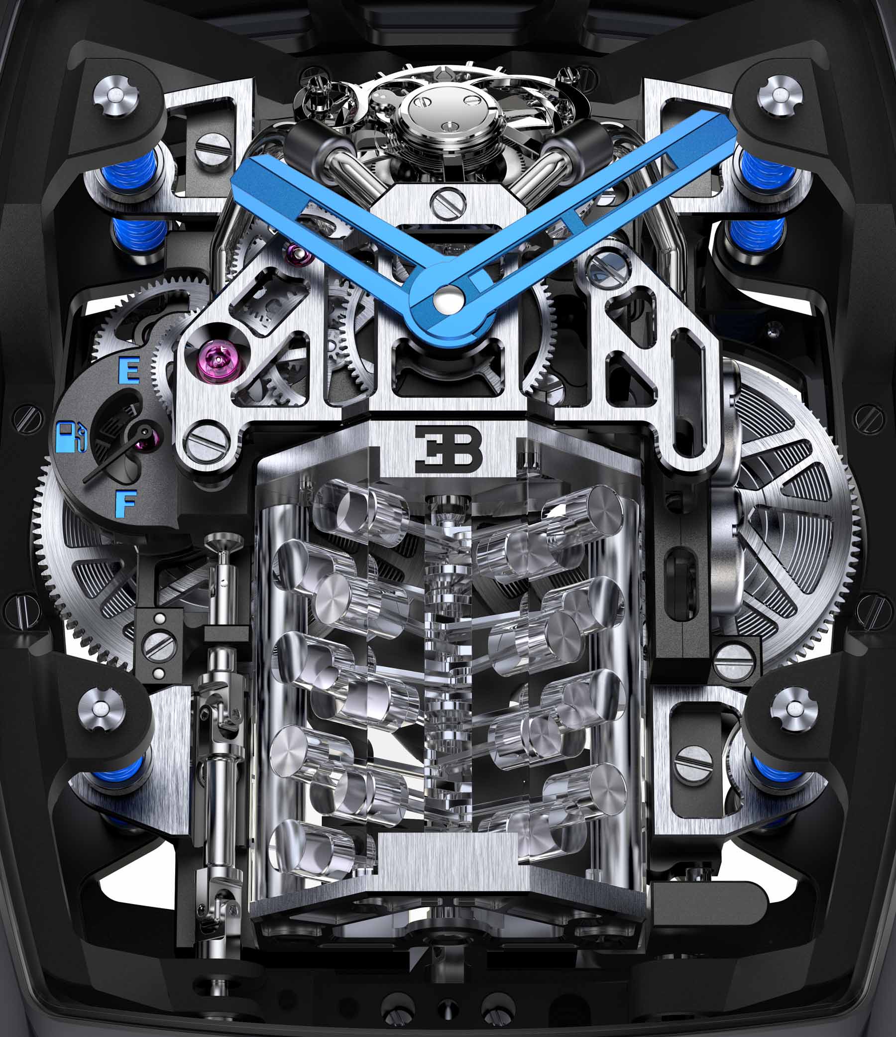 Jacob & Co. Bugatti Chiron Tourbillon Encapsulates A Working W16