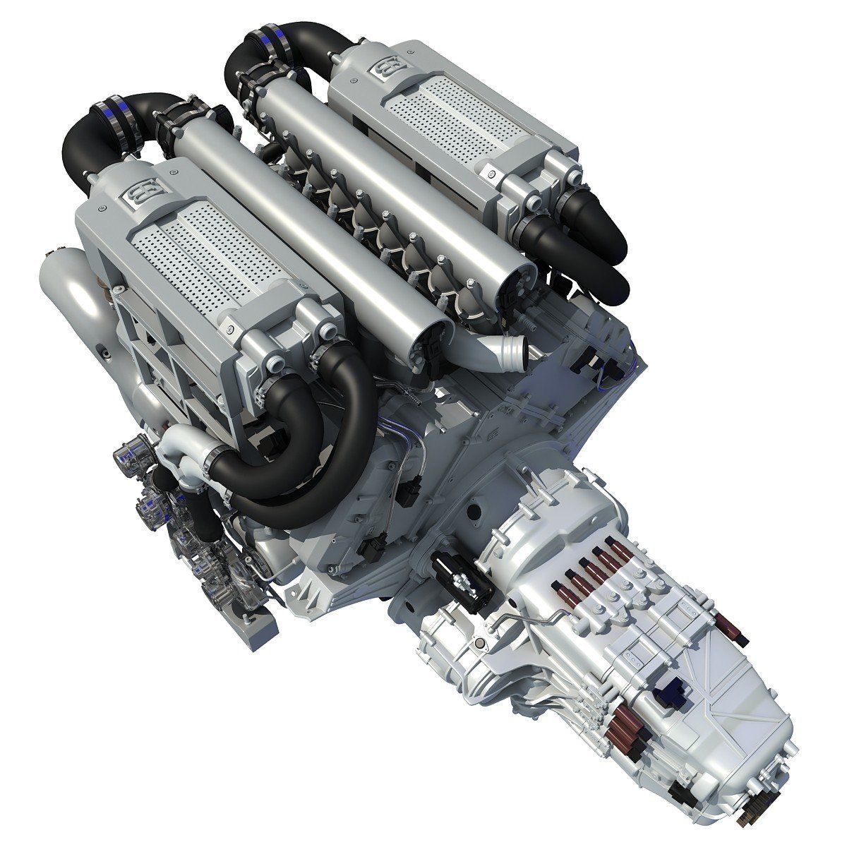 Bugatti Veyron W16 Engine 3D Model (avec image). Voiture, Auto