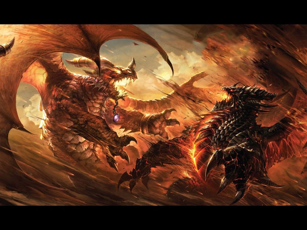 Dragon Fight Wallpaper. Awesome Dragon