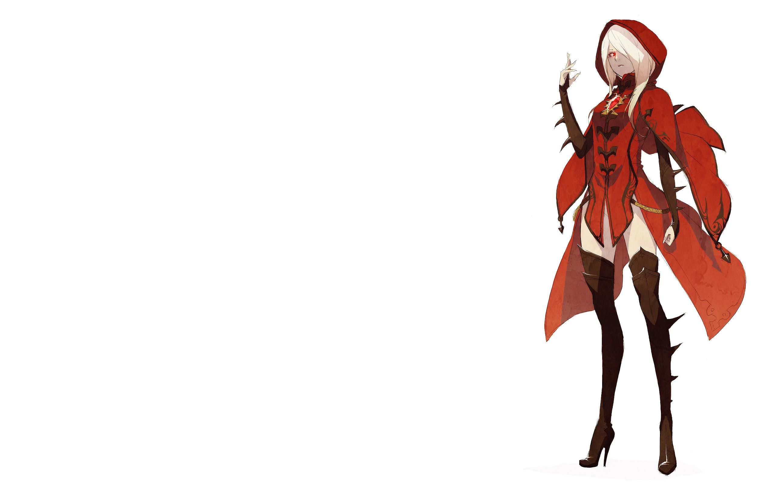 video games, cloaks, Dragon Nest, Red Hood, anime girls, Argenta