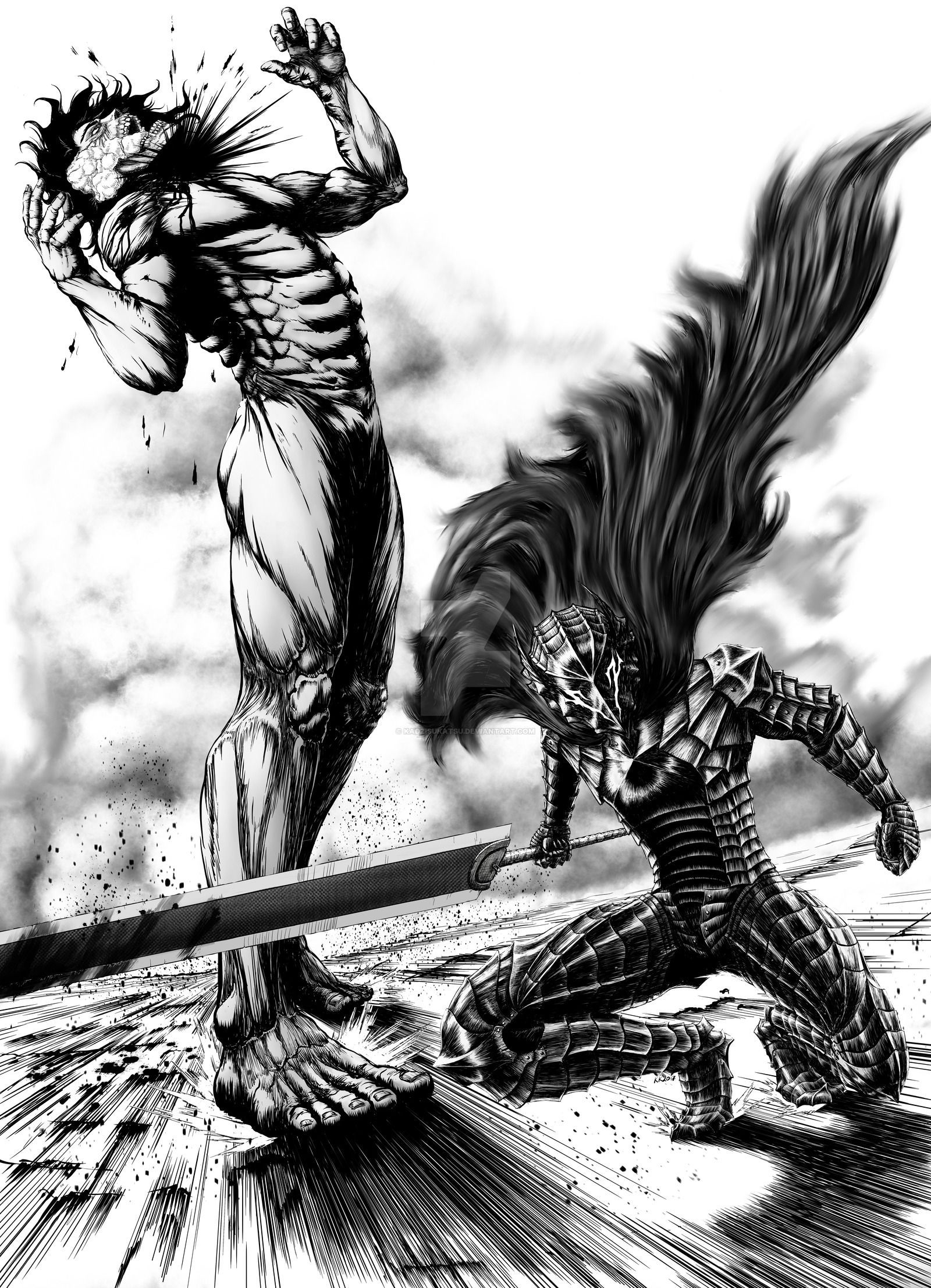 Berserk vs Attack On Titan.Guts vs Eren Yeager.